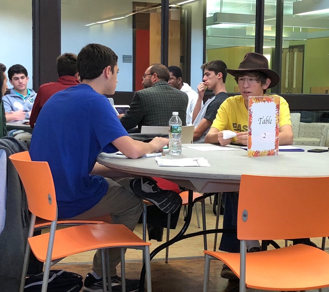 Two student journalists share their thoughts during the 2017 GSSPA Fall Student Press Day Conference. School from all over New Jersey will come together for this year's conference on Monday, Oct. 29 at Rutgers University's Busch Campus Center in Piscataway.