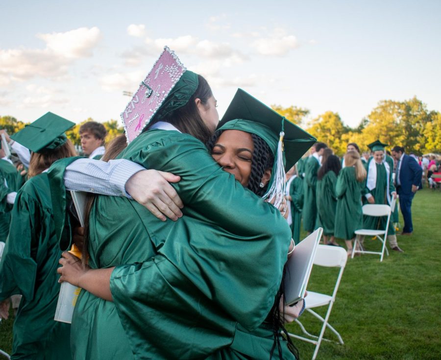 Matt Austins photo from the aftermath of Pascack Valley High Schools graduation placed first in Division A of the 2020-21 GSSPA awards contests.